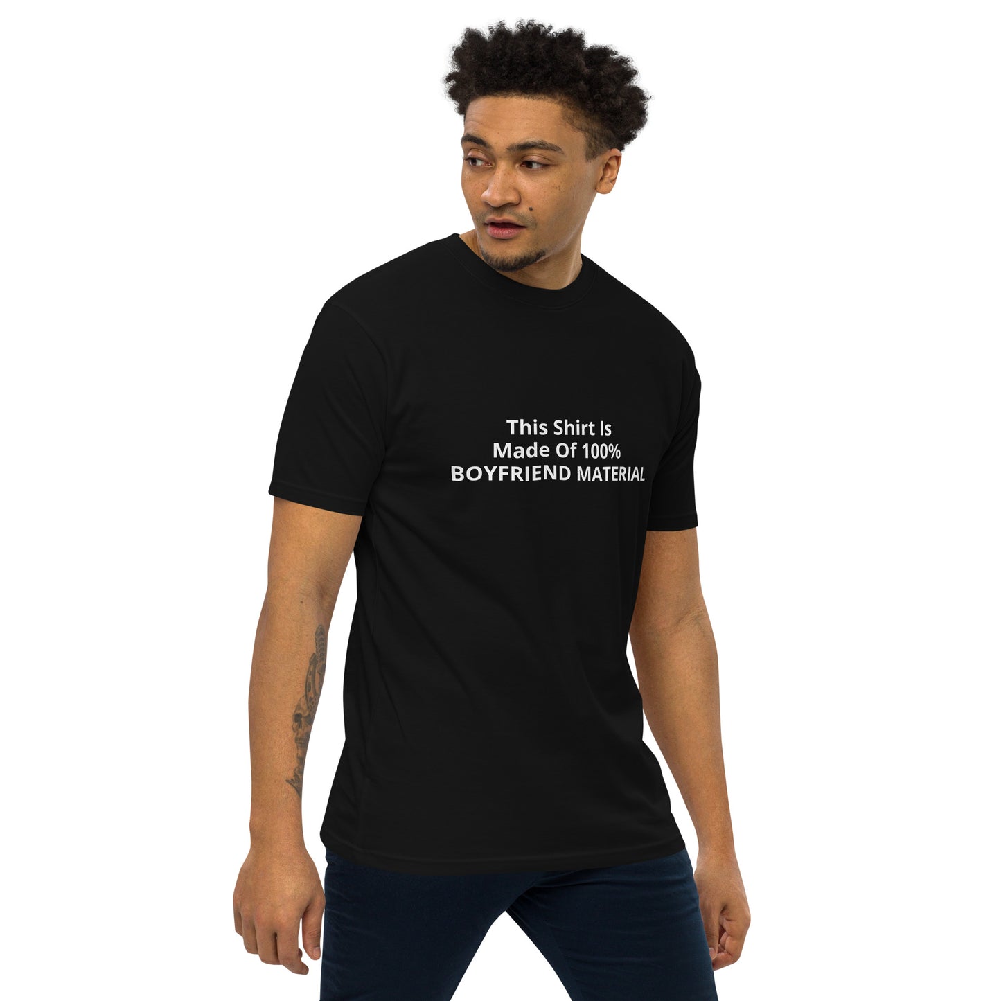 This Shirt Is Made Of 100% Boyfriend Material Men’s premium heavyweight tee