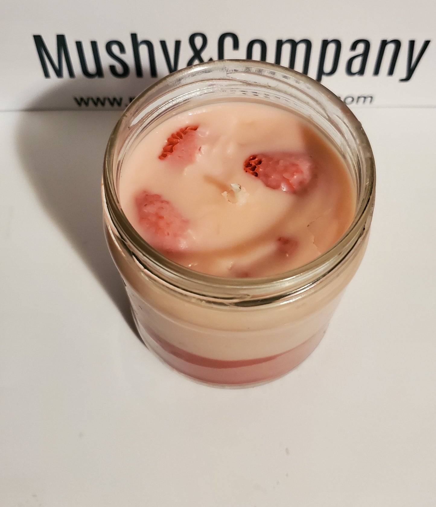 Strawberry Vanilla Scented Candle with Red Berries