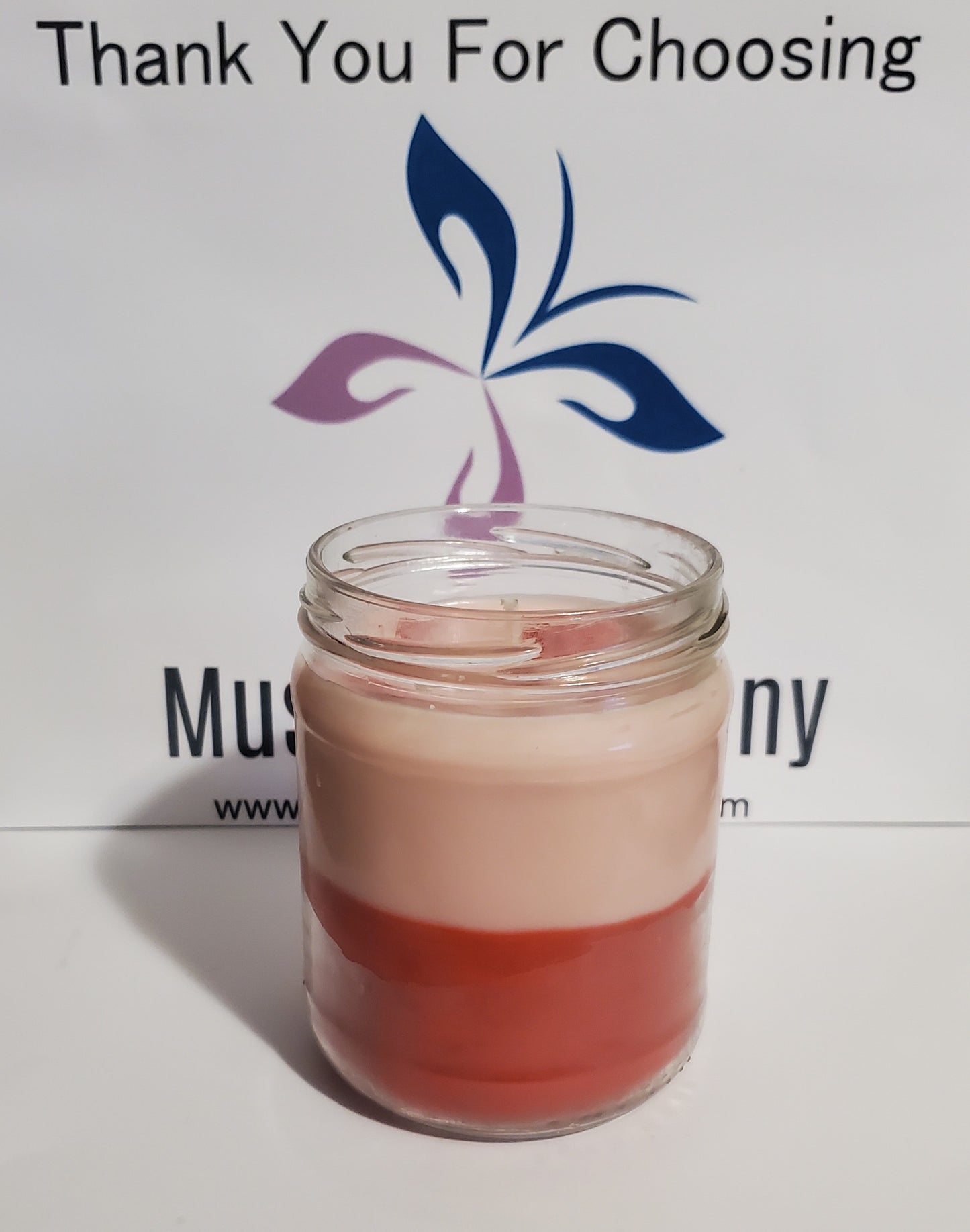Strawberry Vanilla Scented Candle with Red Berries