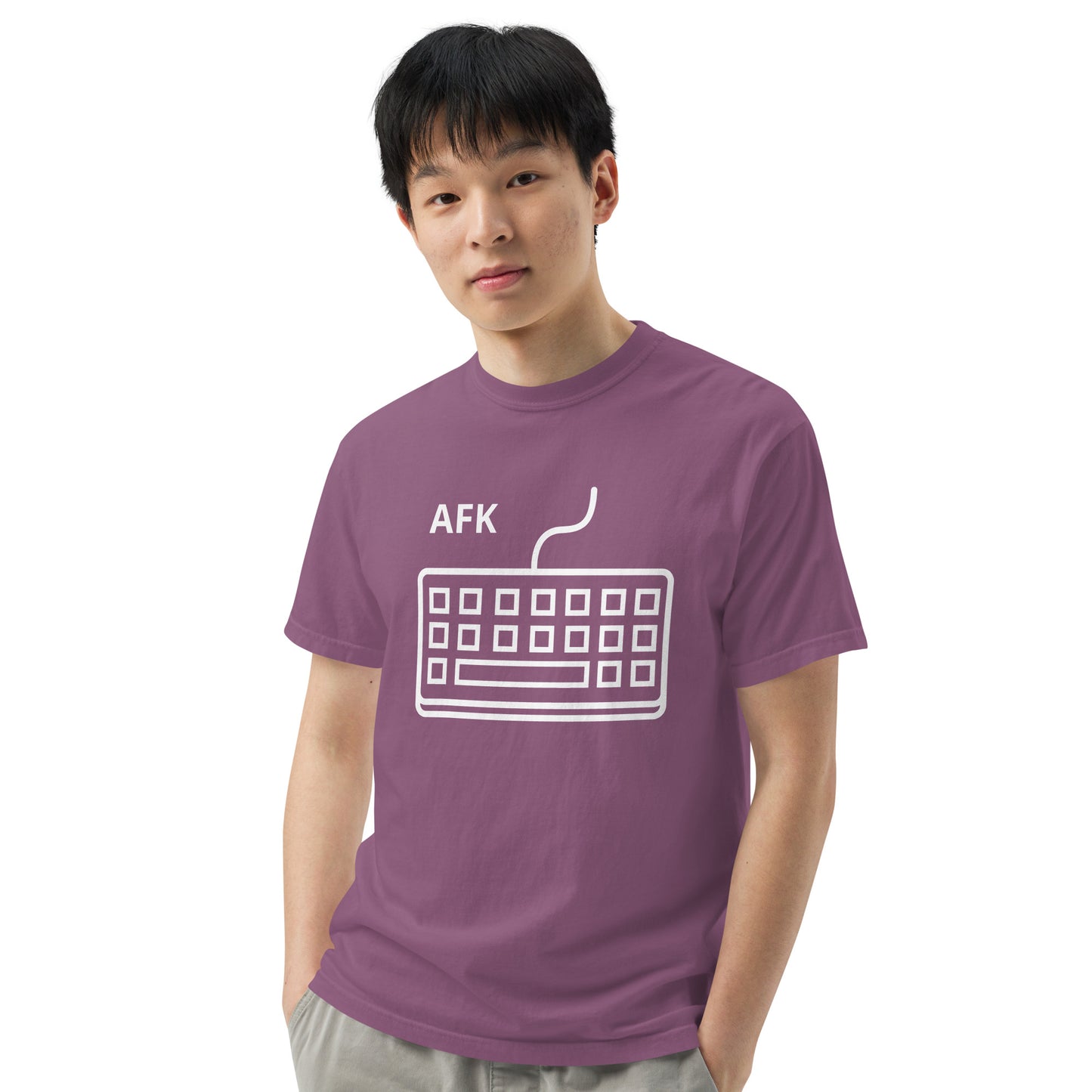AFK with keyboard Unisex garment-dyed heavyweight t-shirt