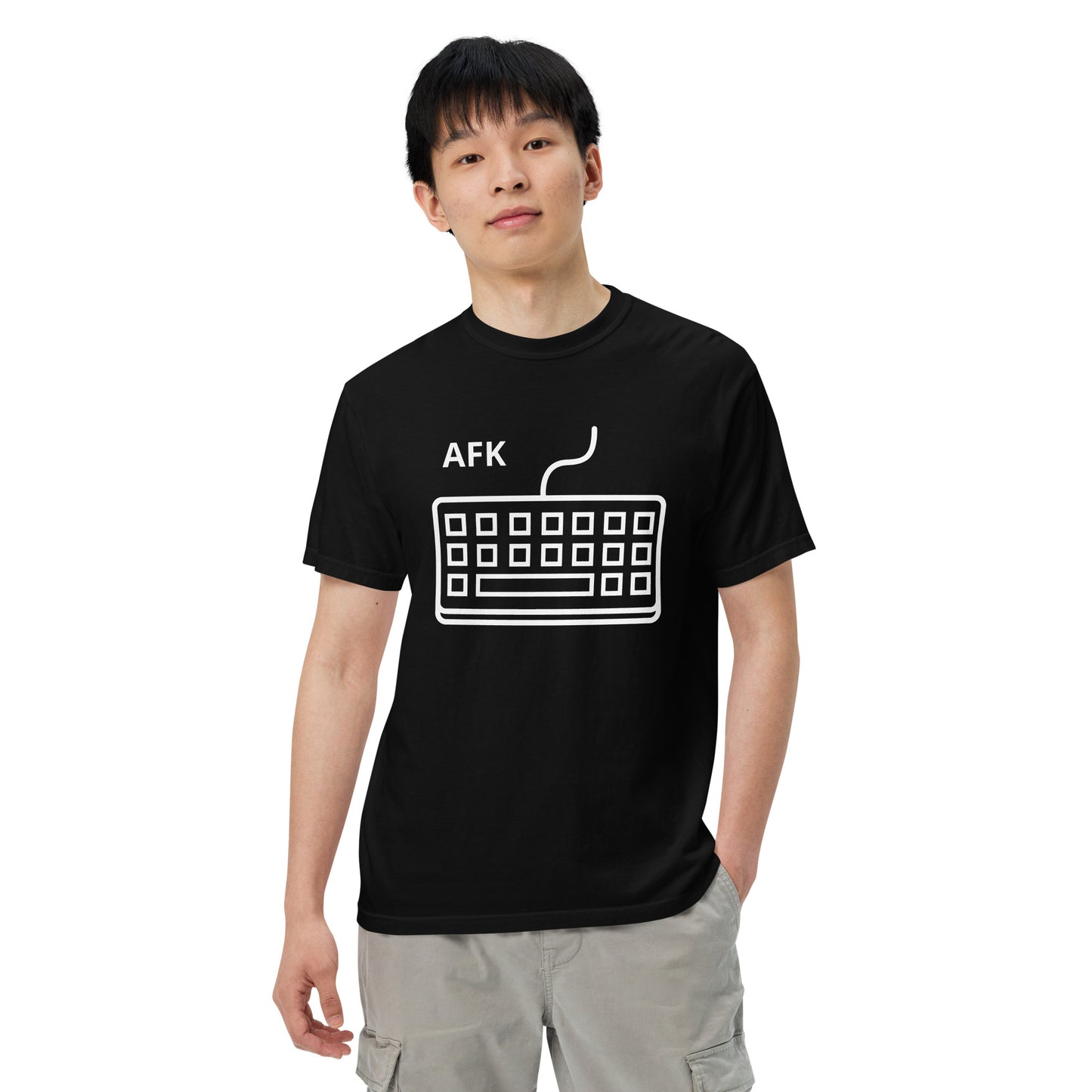 AFK with keyboard Unisex garment-dyed heavyweight t-shirt