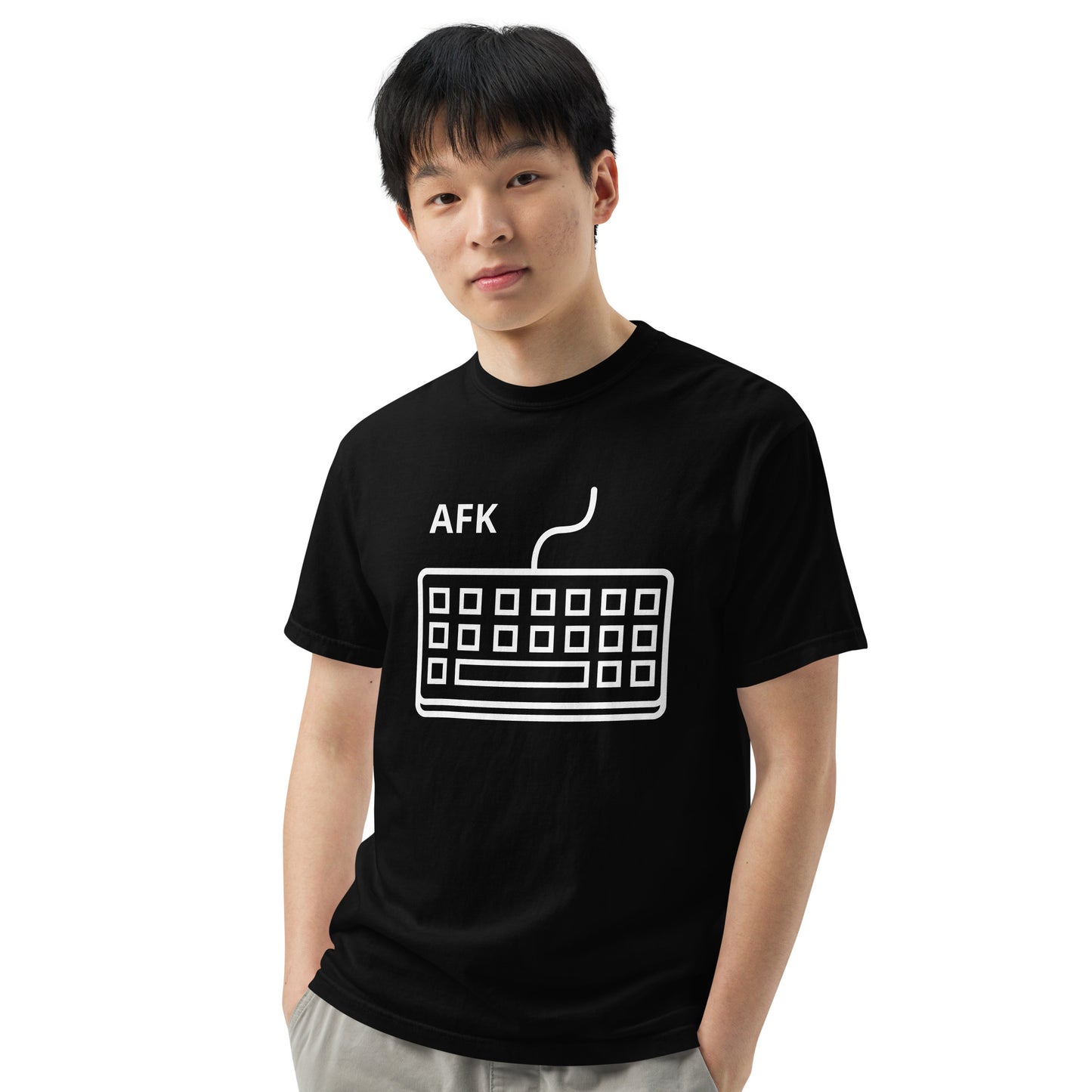 AFK with keyboard Unisex garment-dyed heavyweight t-shirt