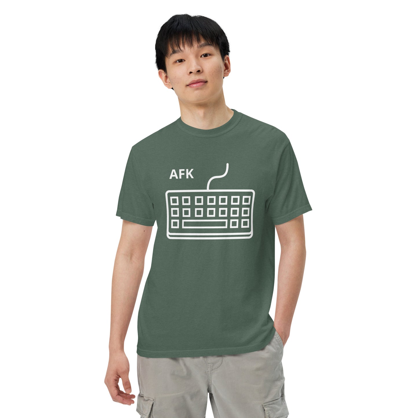 AFK with keyboard Unisex garment-dyed heavyweight t-shirt