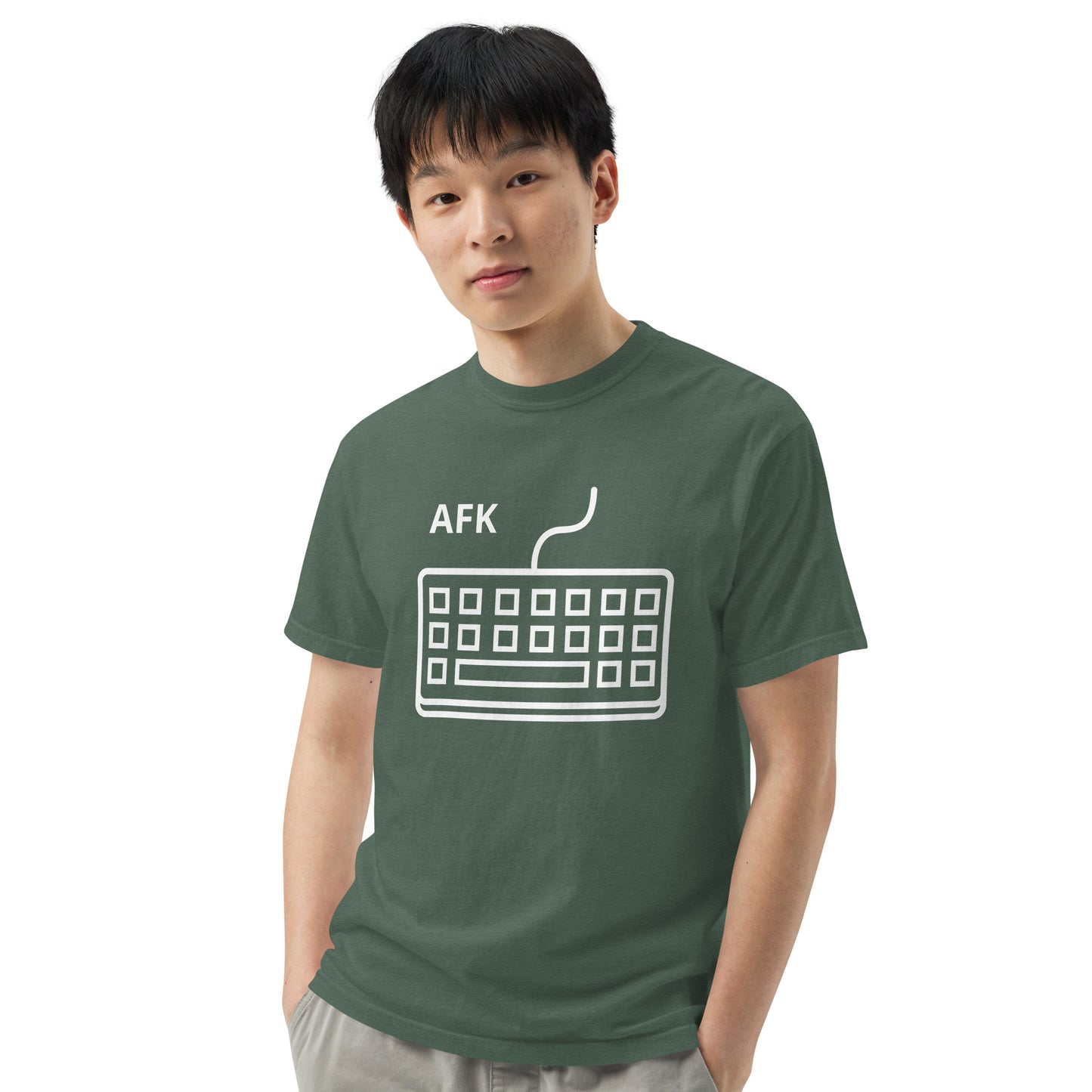 AFK with keyboard Unisex garment-dyed heavyweight t-shirt