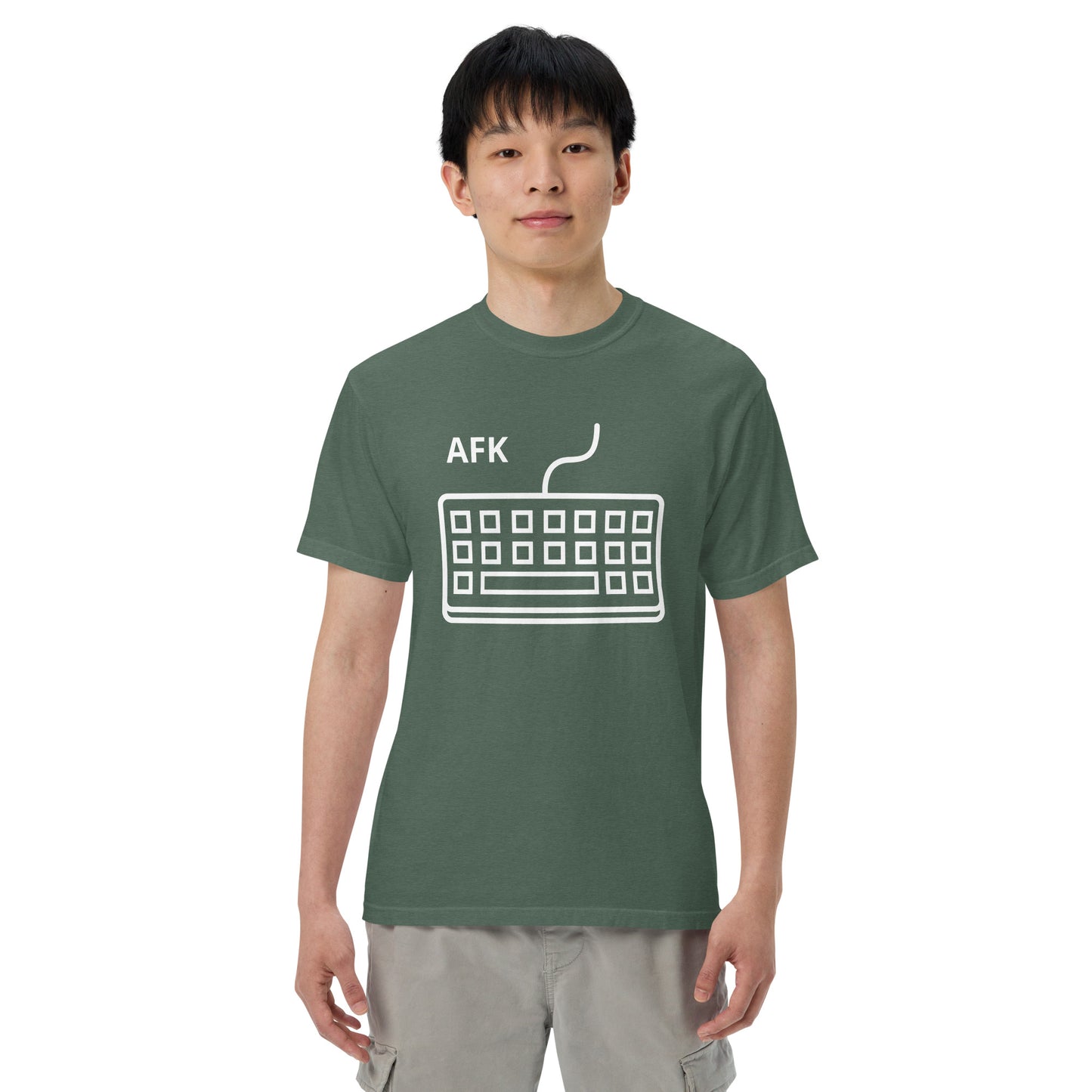 AFK with keyboard Unisex garment-dyed heavyweight t-shirt