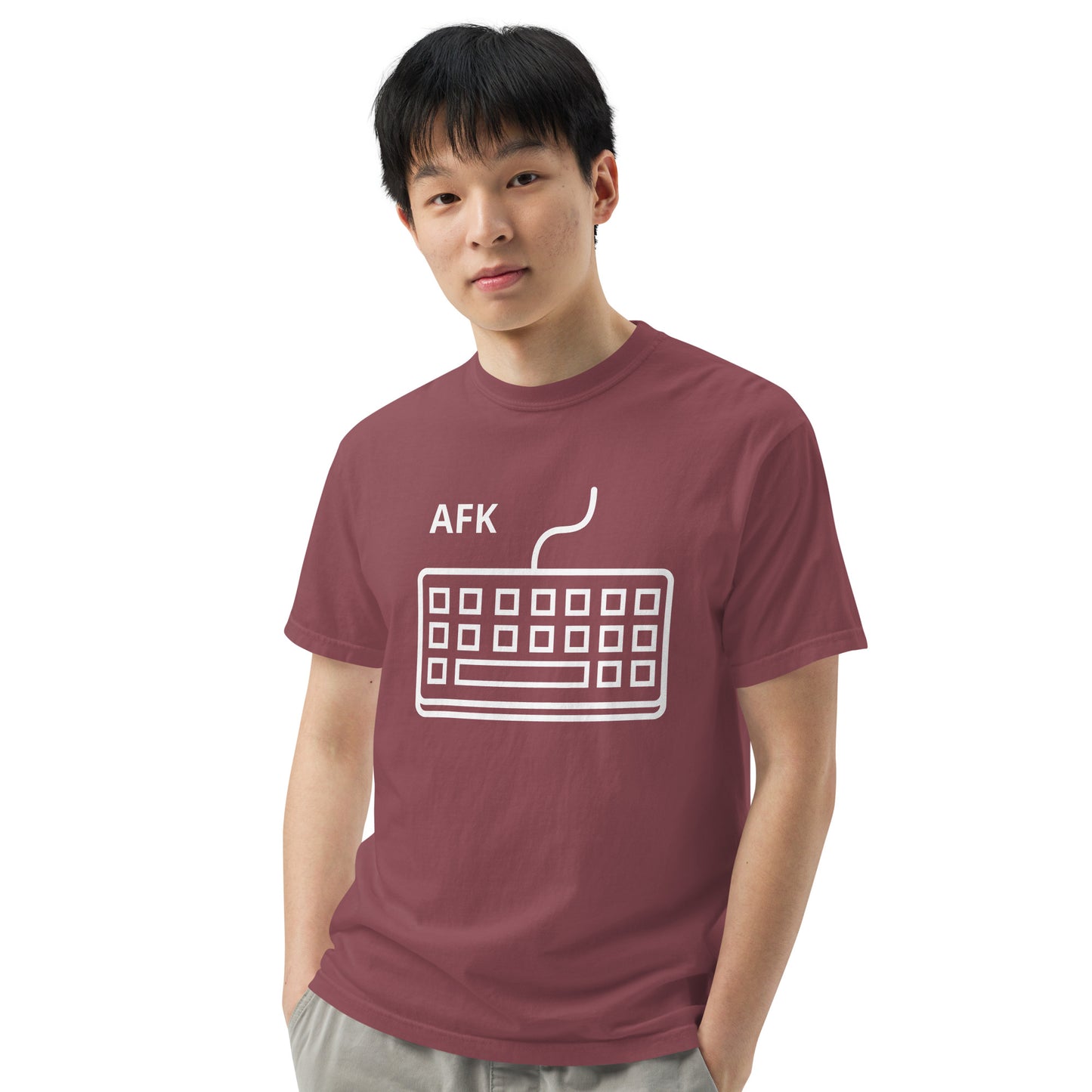 AFK with keyboard Unisex garment-dyed heavyweight t-shirt