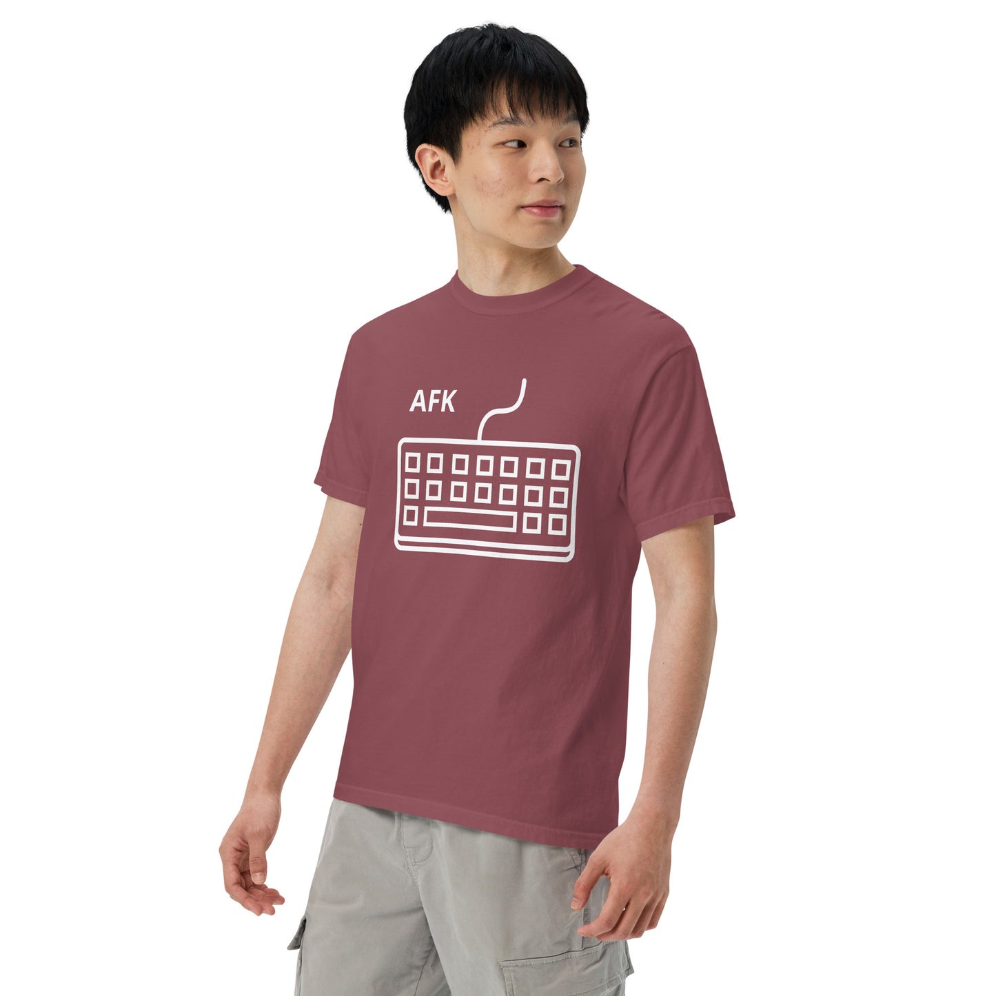 AFK with keyboard Unisex garment-dyed heavyweight t-shirt