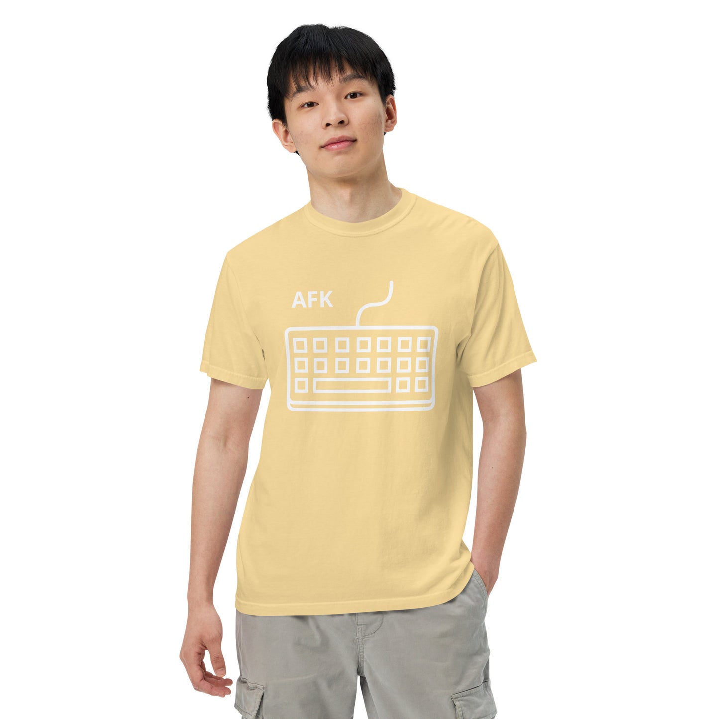 AFK with keyboard Unisex garment-dyed heavyweight t-shirt
