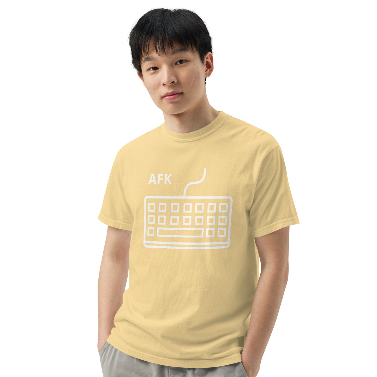 AFK with keyboard Unisex garment-dyed heavyweight t-shirt
