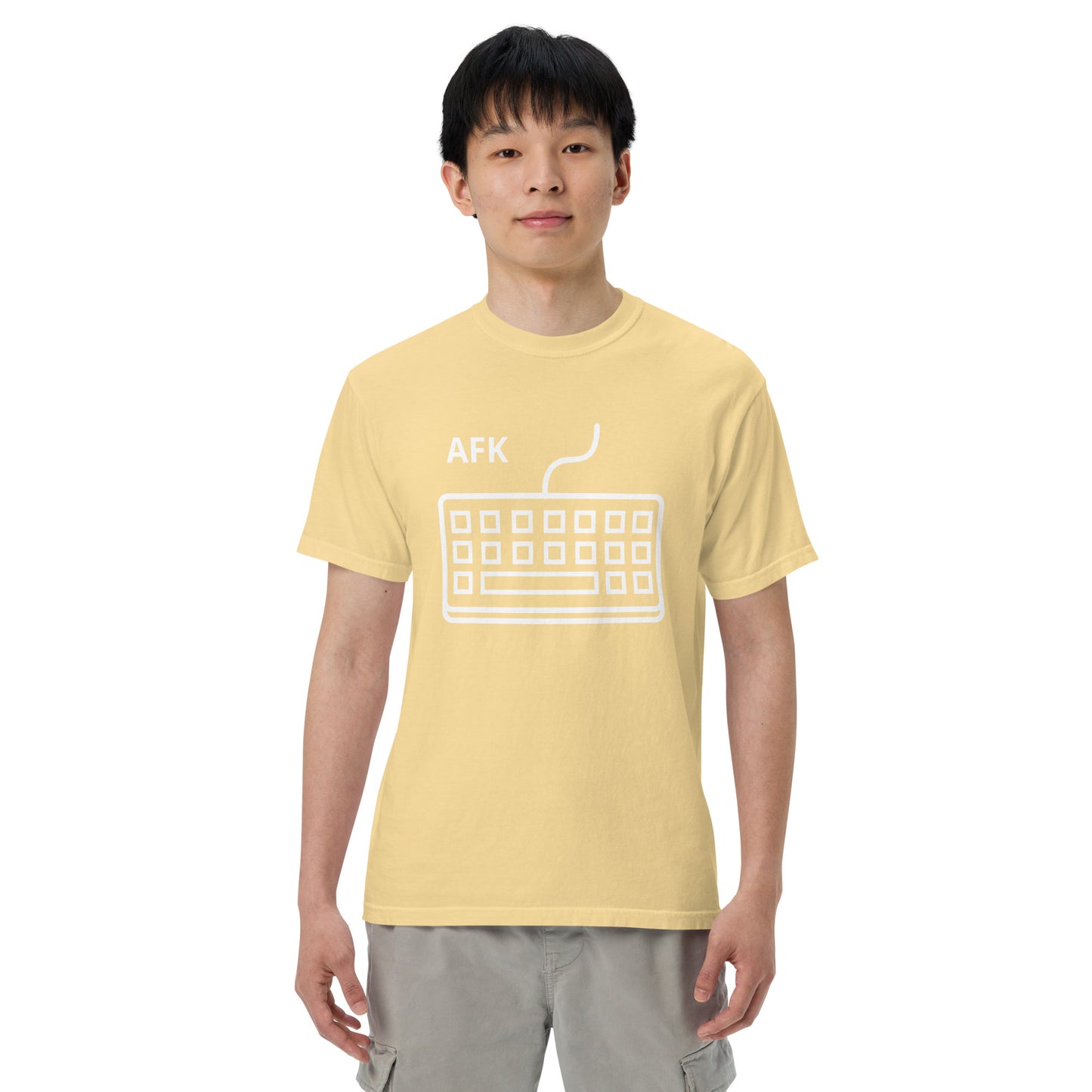 AFK with keyboard Unisex garment-dyed heavyweight t-shirt