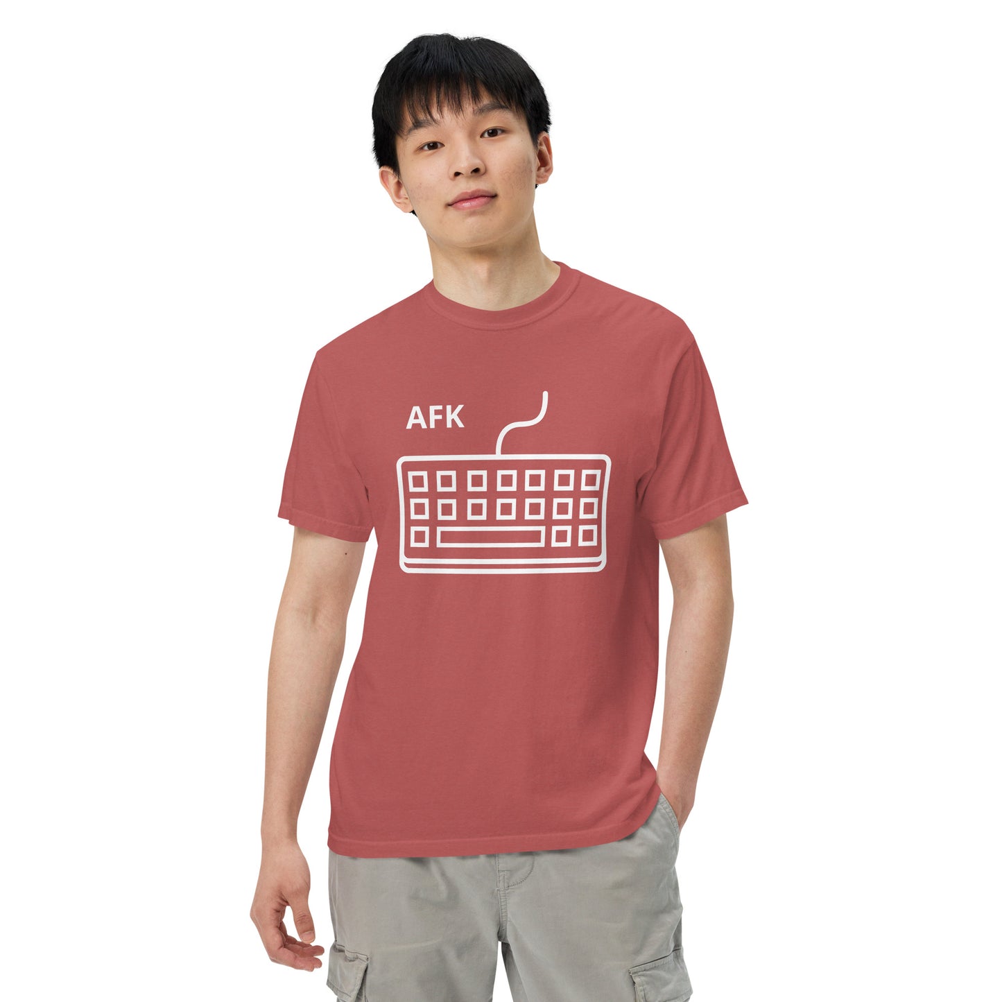 AFK with keyboard Unisex garment-dyed heavyweight t-shirt
