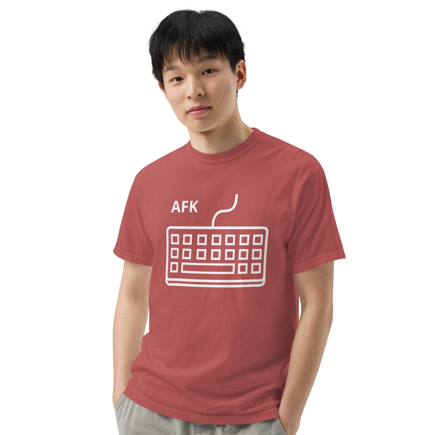 AFK with keyboard Unisex garment-dyed heavyweight t-shirt