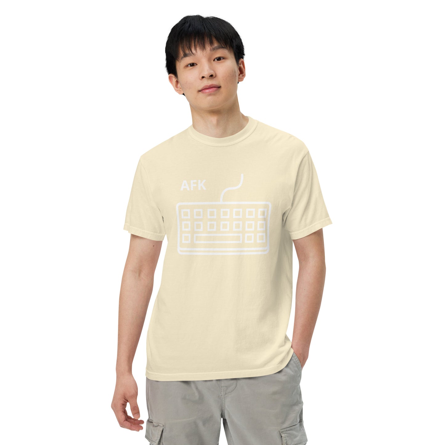AFK with keyboard Unisex garment-dyed heavyweight t-shirt