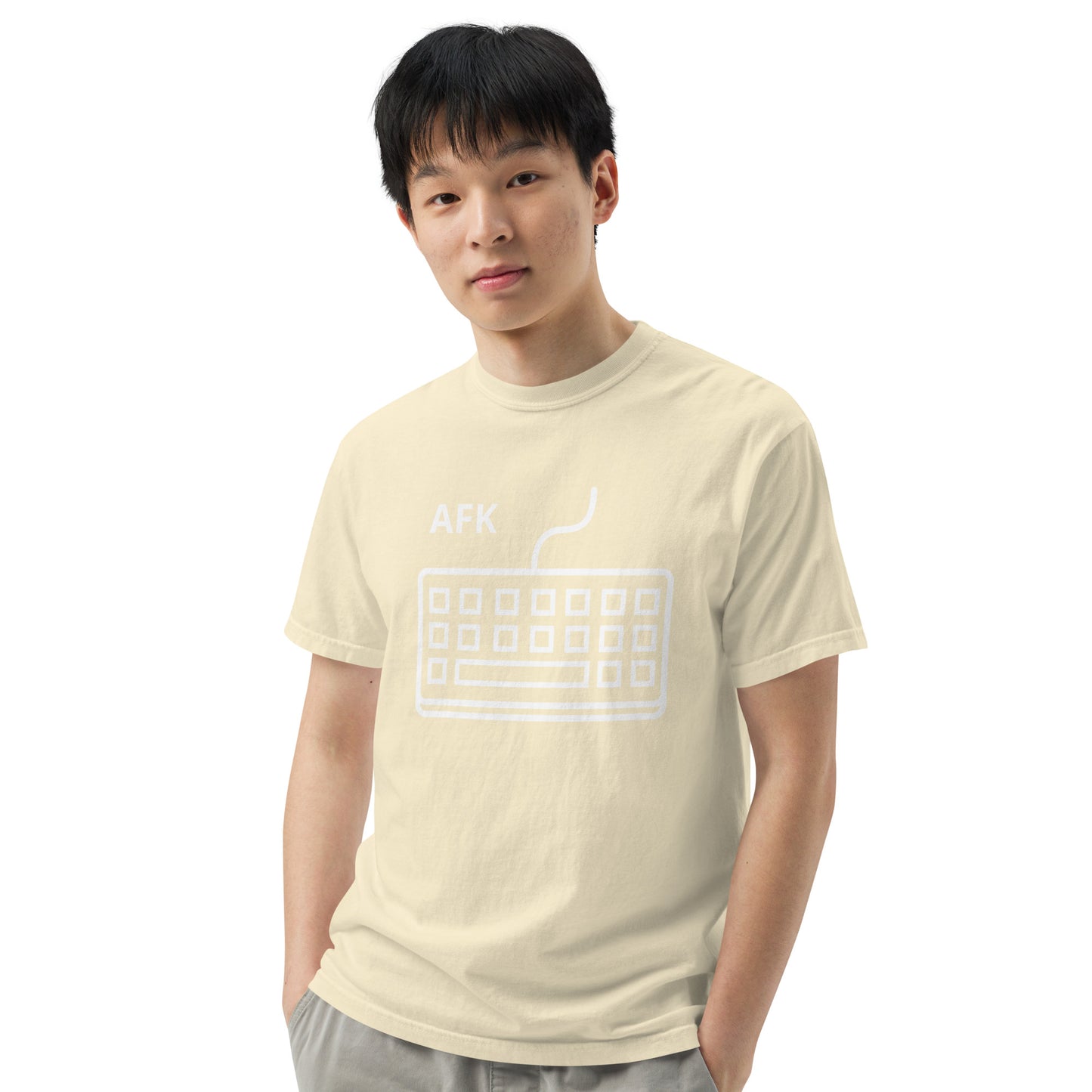 AFK with keyboard Unisex garment-dyed heavyweight t-shirt