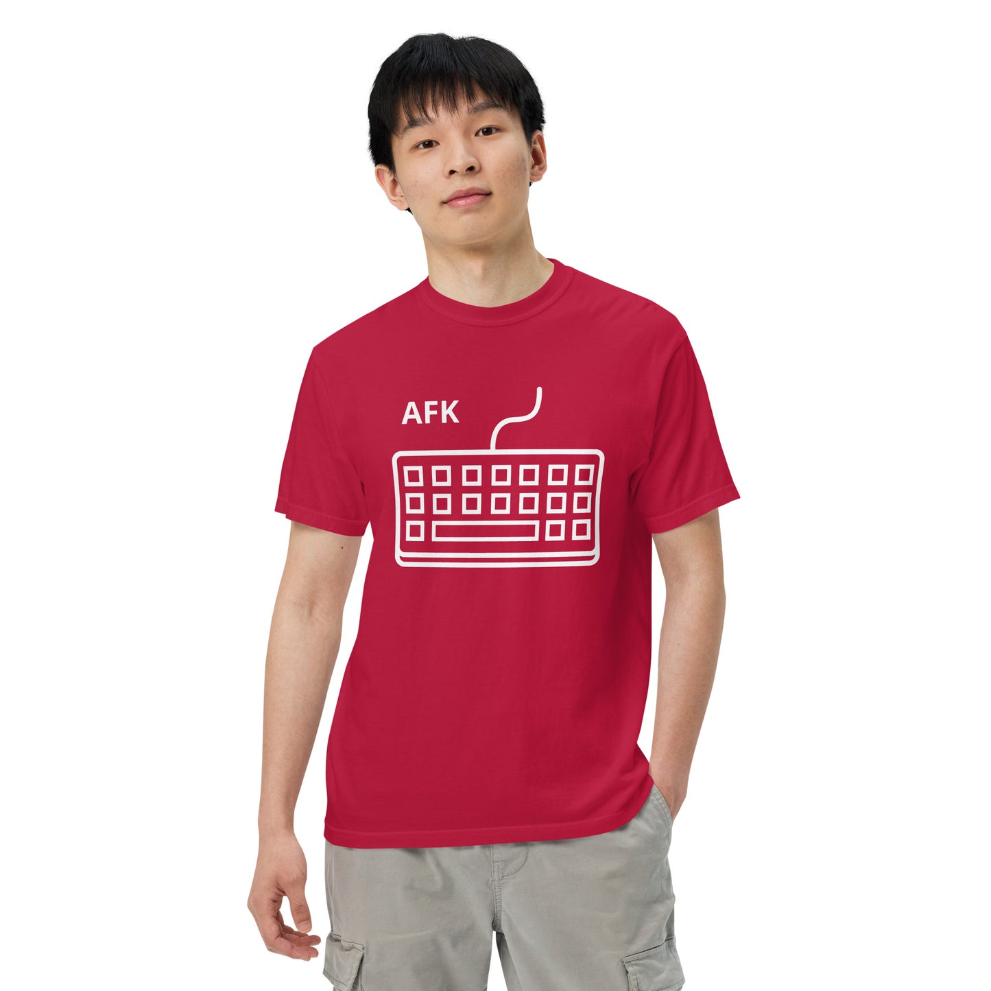 AFK with keyboard Unisex garment-dyed heavyweight t-shirt