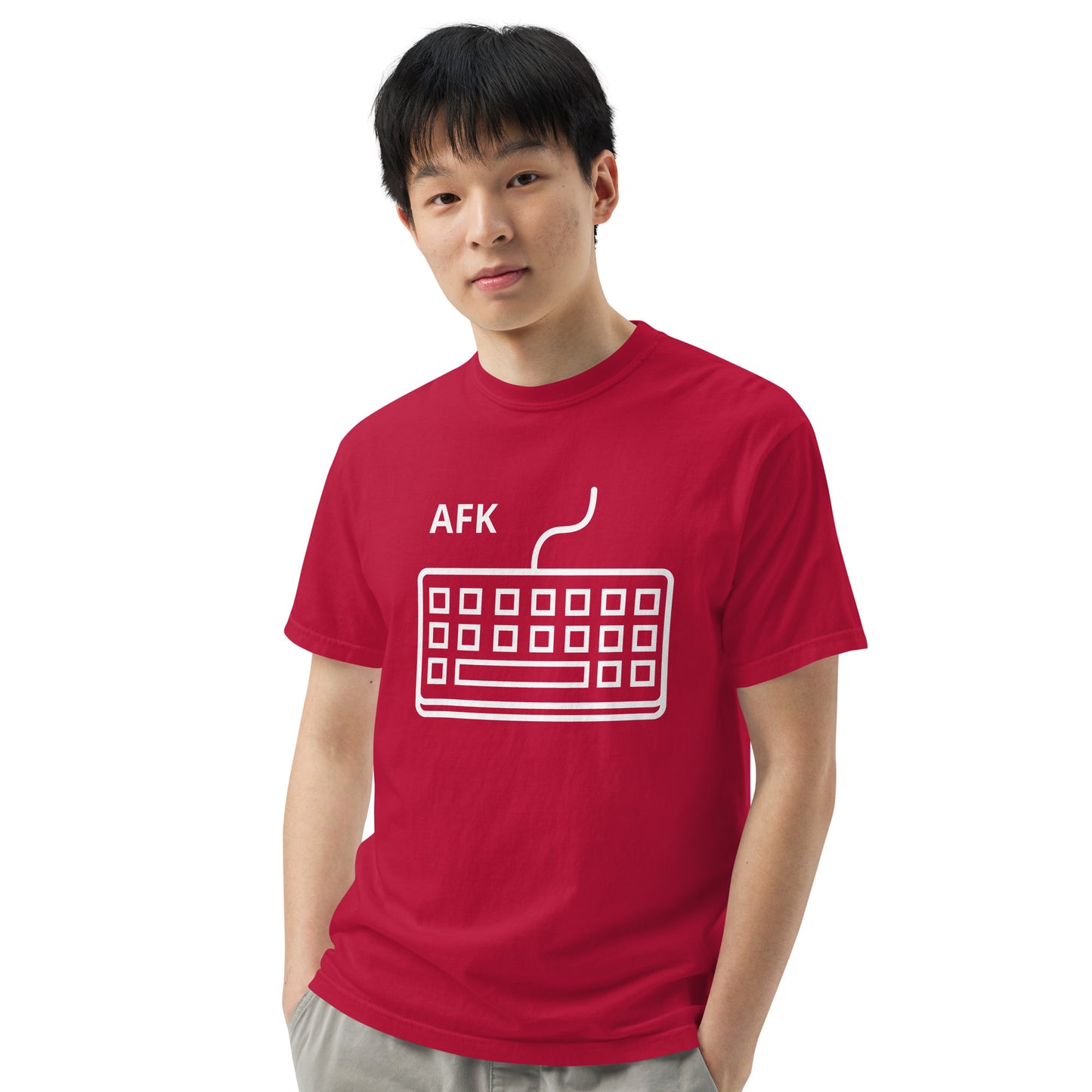 AFK with keyboard Unisex garment-dyed heavyweight t-shirt