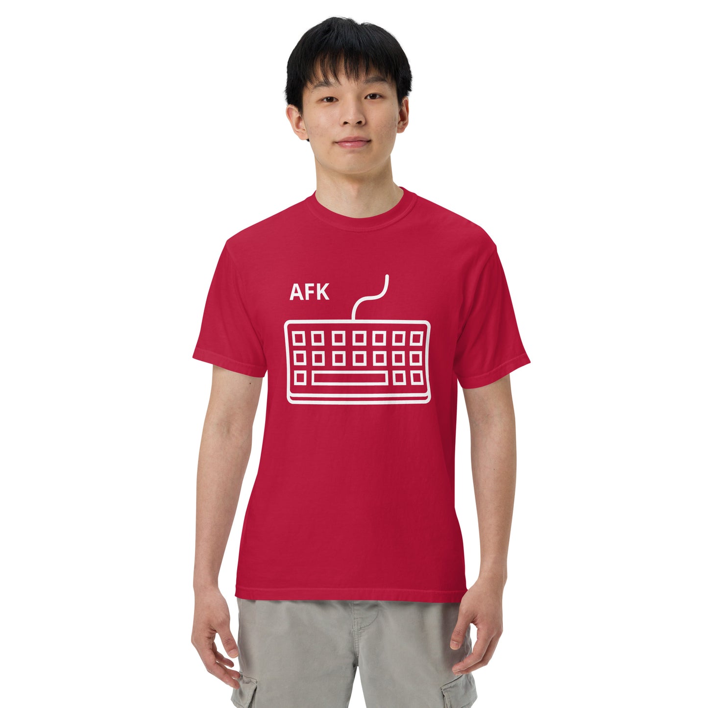 AFK with keyboard Unisex garment-dyed heavyweight t-shirt