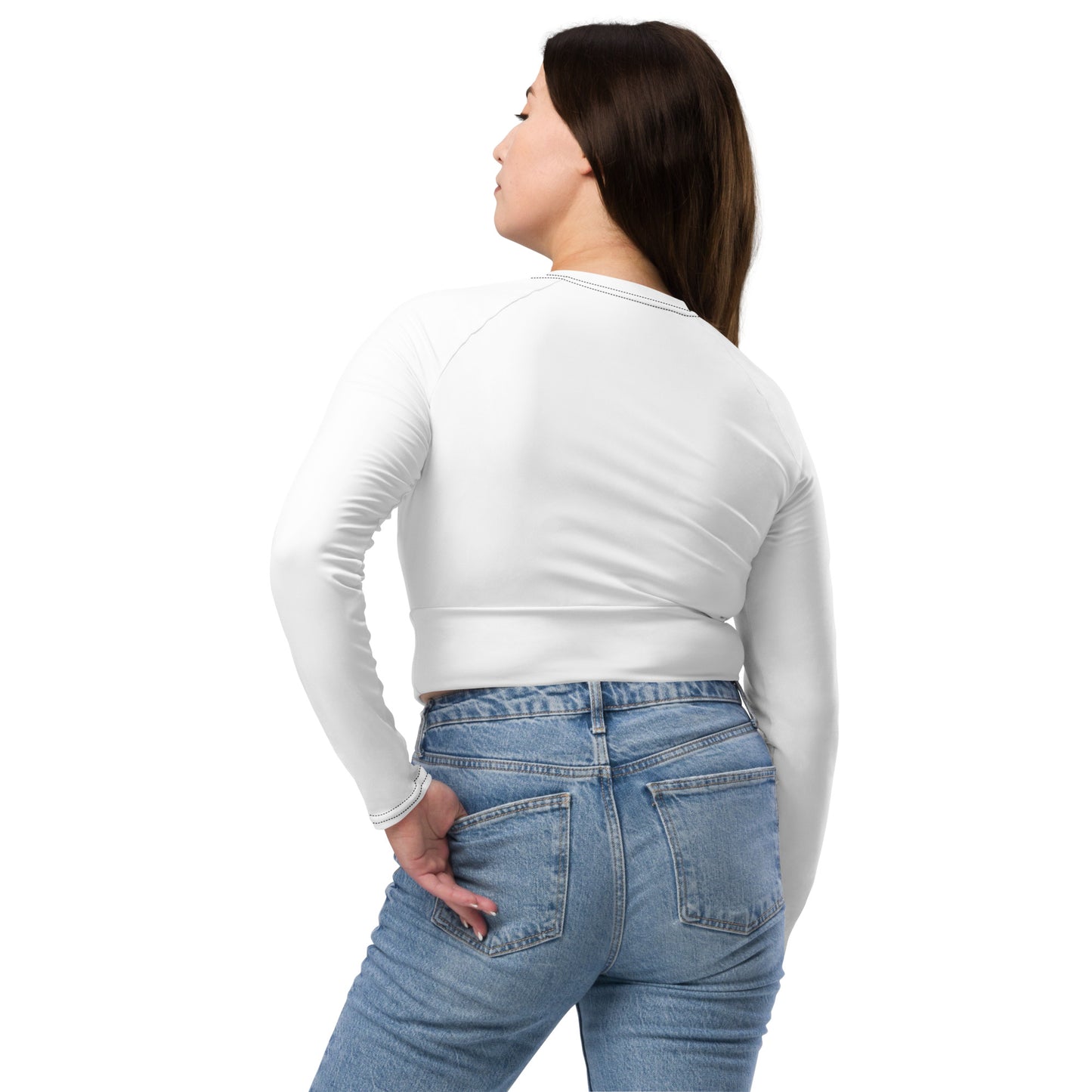 Peach Booty Recycled long-sleeve crop top