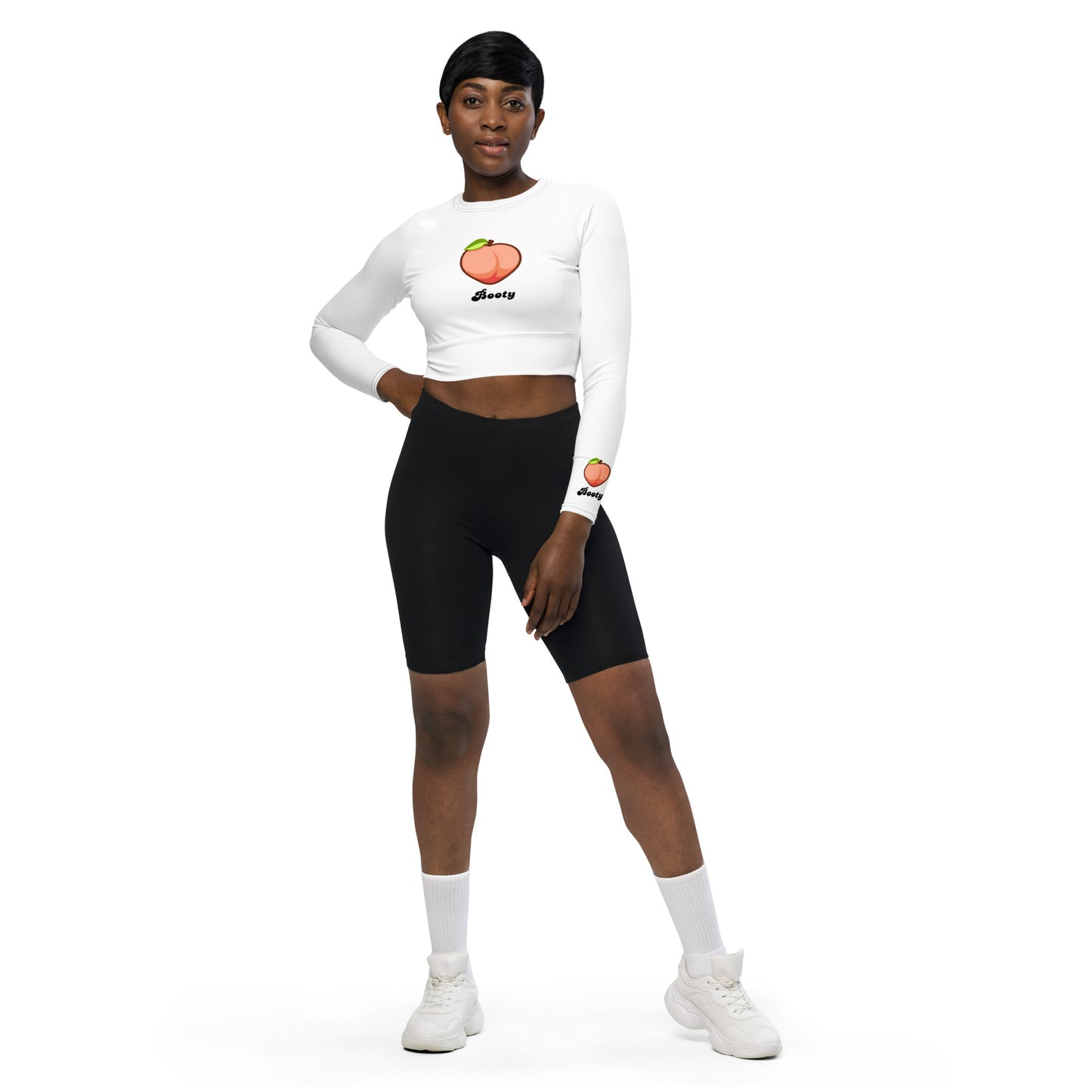 Peach BootyRecycled long-sleeve crop top