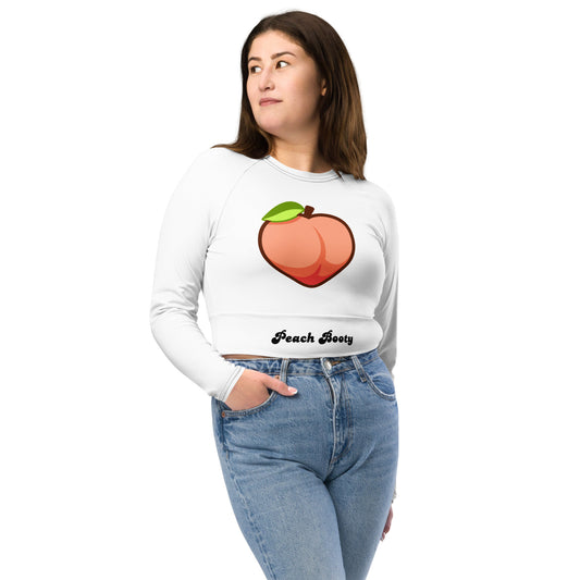 Peach Booty Recycled long-sleeve crop top