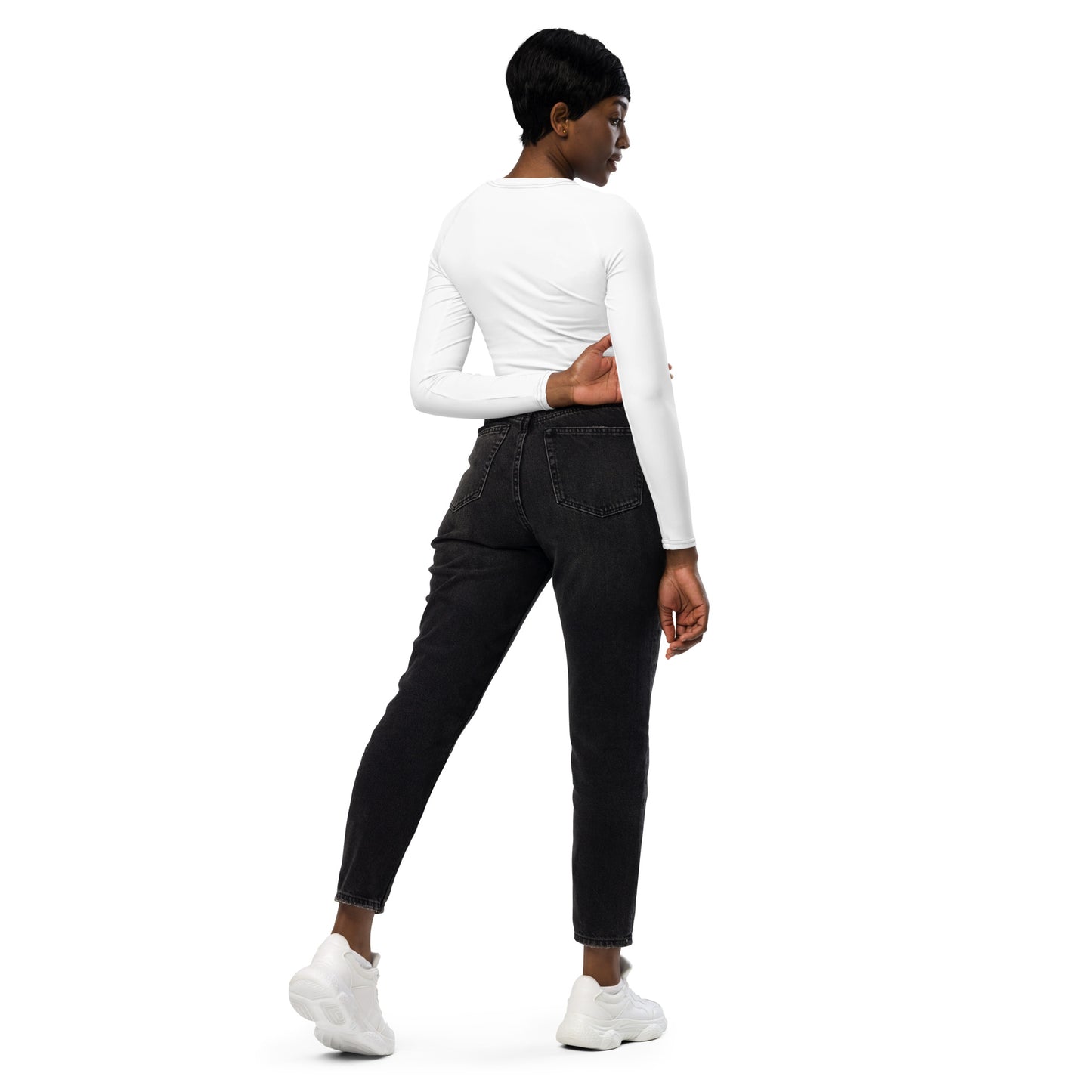 Peach BootyRecycled long-sleeve crop top