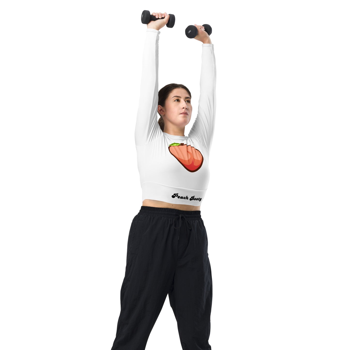 Peach Booty Recycled long-sleeve crop top