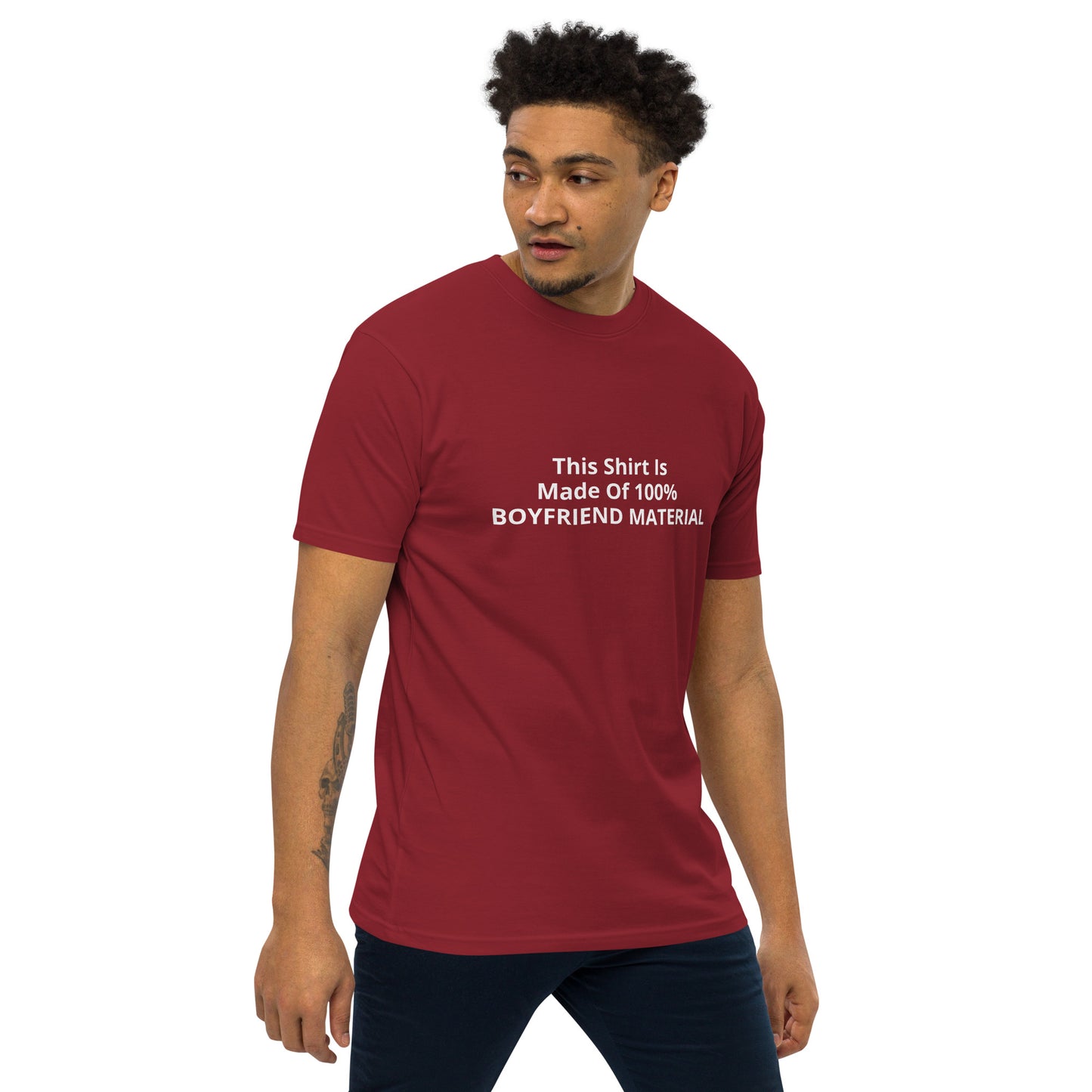 This Shirt Is Made Of 100% Boyfriend Material Men’s premium heavyweight tee
