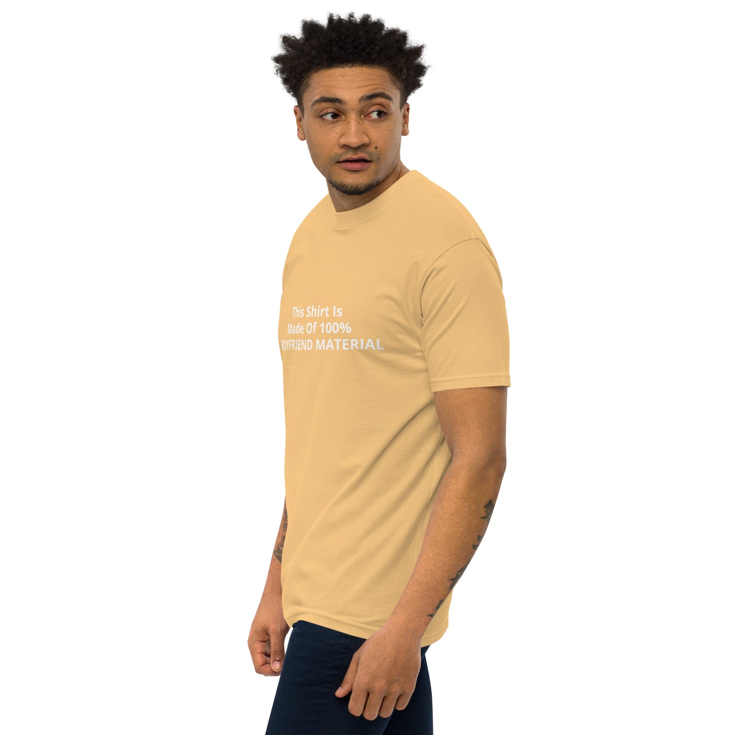 This Shirt Is Made Of 100% Boyfriend Material Men’s premium heavyweight tee