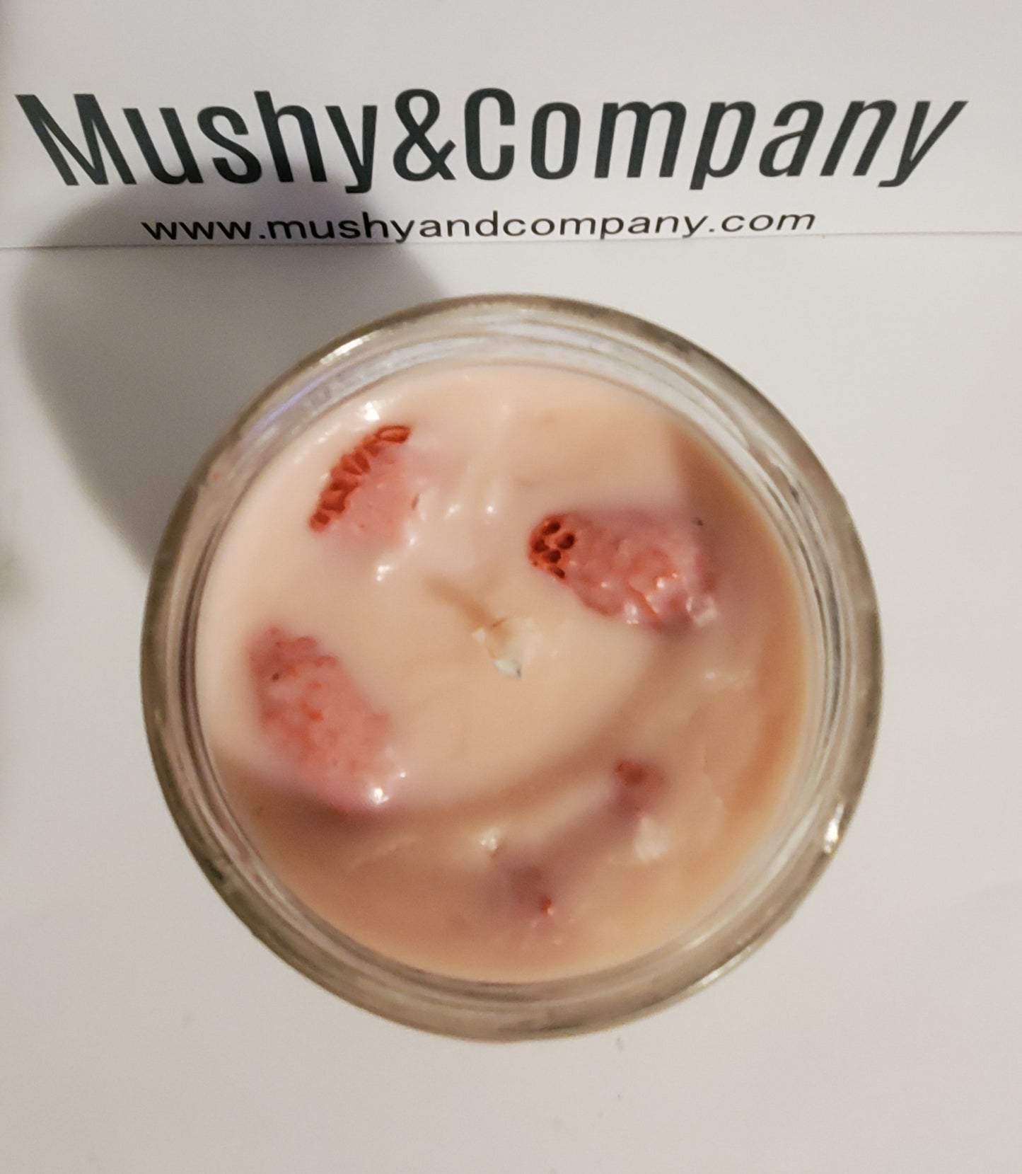 Strawberry Vanilla Scented Candle with Red Berries