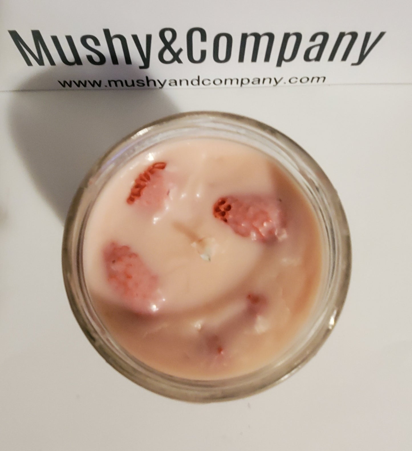 Strawberry Vanilla Scented Candle with Red Berries
