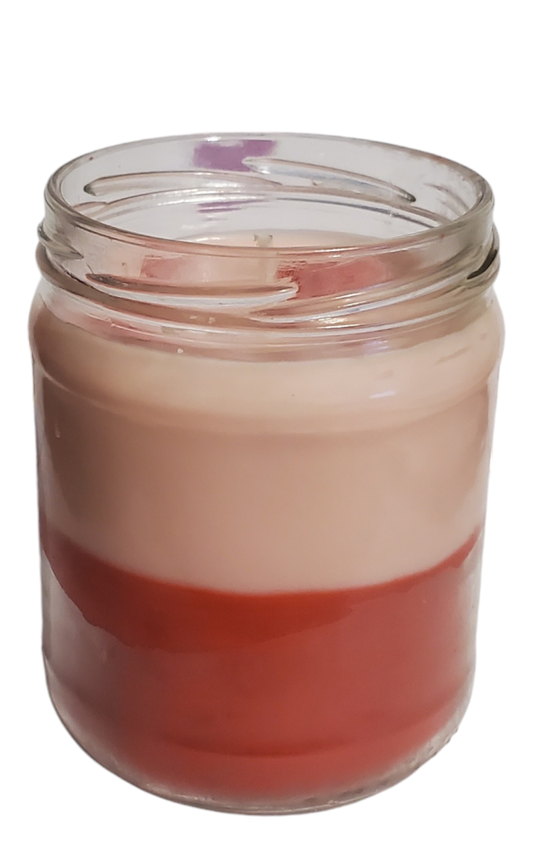 Strawberry Vanilla Scented Candle with Red Berries