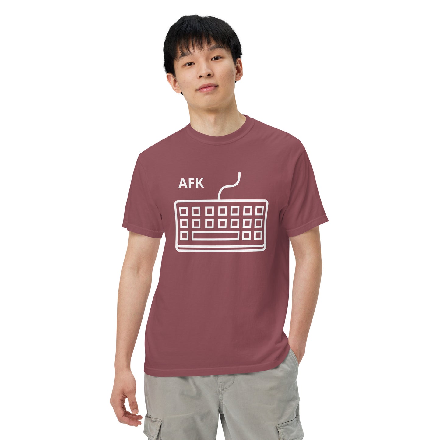 AFK with keyboard Unisex garment-dyed heavyweight t-shirt