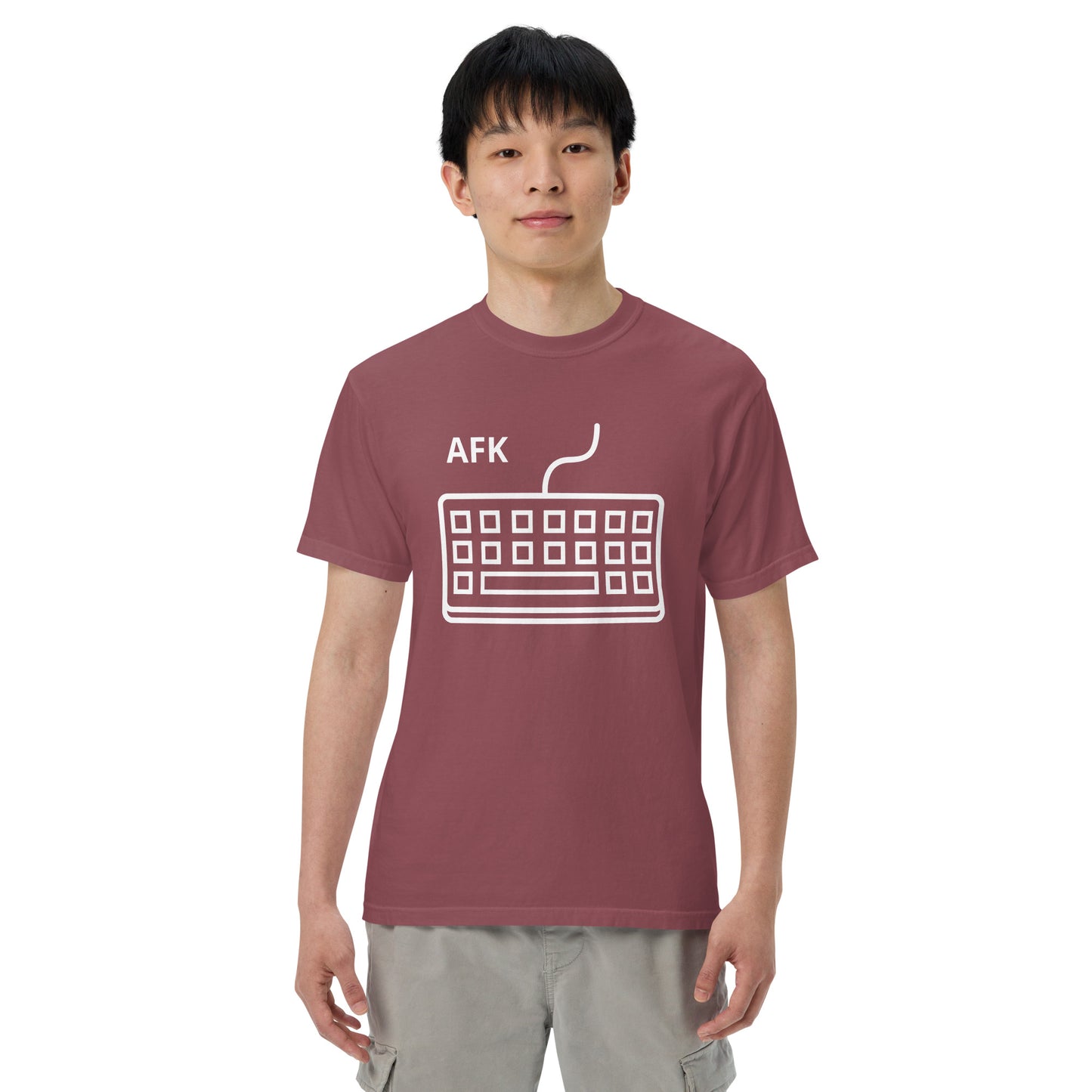 AFK with keyboard Unisex garment-dyed heavyweight t-shirt