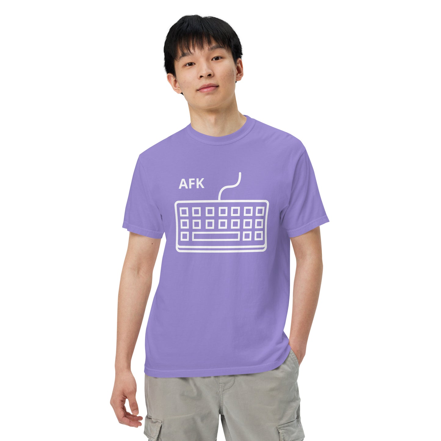 AFK with keyboard Unisex garment-dyed heavyweight t-shirt