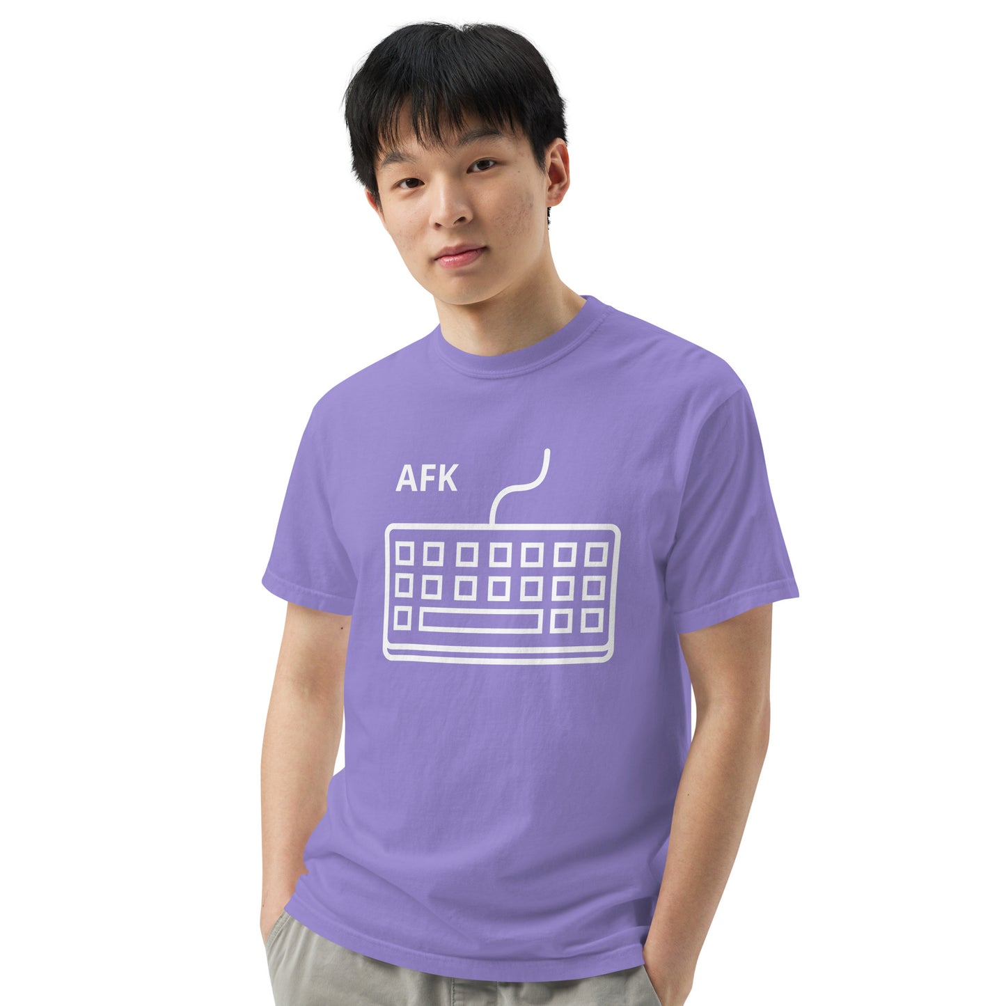 AFK with keyboard Unisex garment-dyed heavyweight t-shirt
