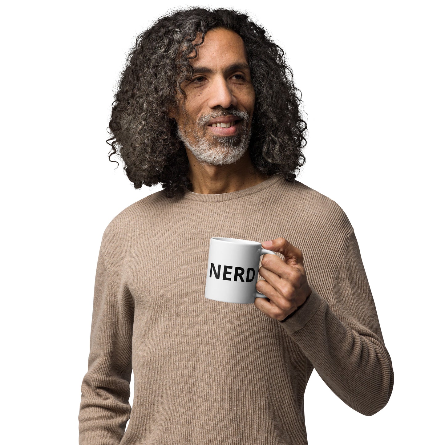 NERD White glossy mug